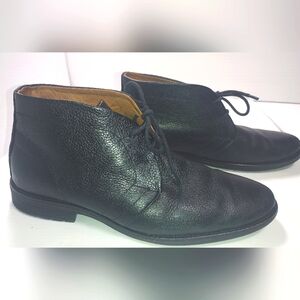 Marc Joseph Men's Black Chukka Boots Genuine Leather Pebble Grain Size 13